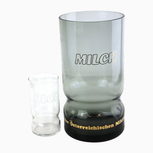 Austrian Industry Cup with Drinking Glass, 1960s, Set of 2