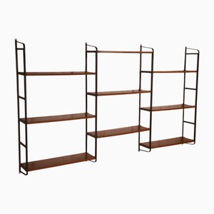Wood & Steel Wall Shelf, 1970s