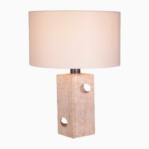 Lampada in travertino attribuita ai Fratelli Manelli, anni '70