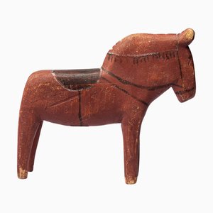 Antique Dala Horse in Wood, 1890s