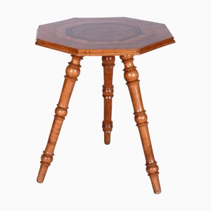 Biedermeier Coffee Table in Cherry and Walnut, 1870s