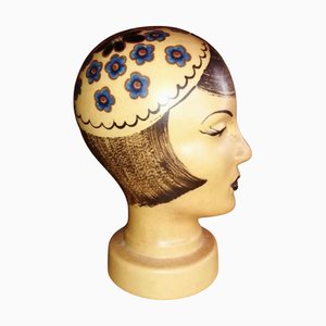 Testa di manichino vintage Art Deco