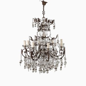 Eight Light Chandelier in Metal