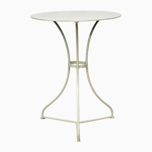 Antique French Metal Gueridon Garden Bistro Table, 1920s