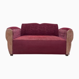 Art Deco Club Sofa in Linen
