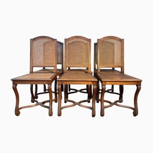 Louis XIV Style Cane Chairs, Set of 6