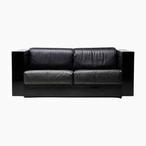 Canapé Saratoga Noir sur Noir par Massimo Vignelli, Italie, 196
