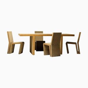 Mobilier de Salle à Manger Easy Edges par Frank Gehry, 1970s, Set de 5