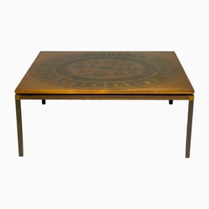 Scandinavian Modern Copper Coffee Table, Circus Maximus, 1970s