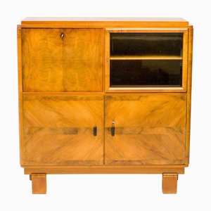 Art Deco Burl Walnut Cabinet, 1920s