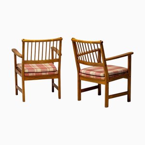 Oregon Pine Easy Chairs for Swedese by Yngve Ekström, Sweden, 1950s, Set of 2