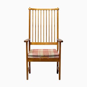 Oregon Pine High Back Armchair by Yngve Ekström for Swedese, Sweden, 1950s