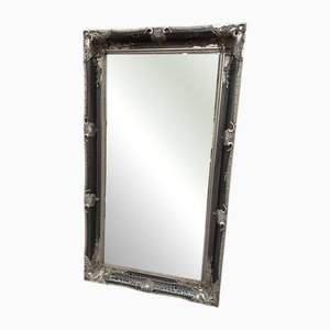 Silberner Vintage Spiegel aus geschliffenem Glas