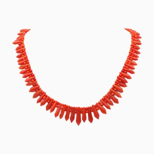 Collar de coral Art Déco