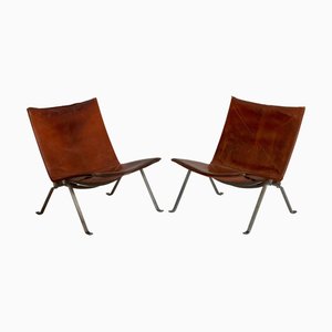 Set of PK22 Lounge Chairs by Poul Kjaerholm for E. Kold Christensen, 1960
