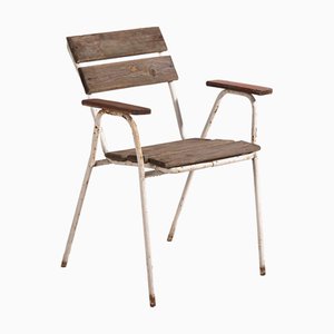 Silla de jardín vintage con reposabrazos, 1920