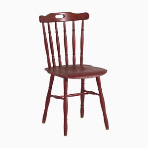 Vintage Red Windsor Style Chair, 1920