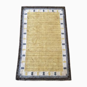 Schwedischer Rolakan Flachgewebe Teppich aus reiner Wolle von Ingegerd Silow, 1950er