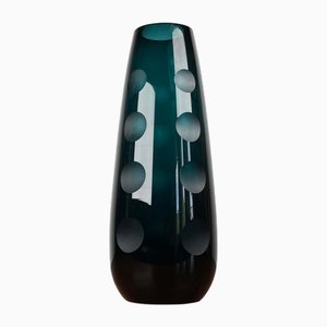Vaso Mid-Century in vetro di Karl Friedrich Glas, Germania, anni '60