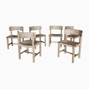 Sedie da pranzo in pino dell'Oregon di Friis & Moltke, Danimarca, anni '70, set di 6