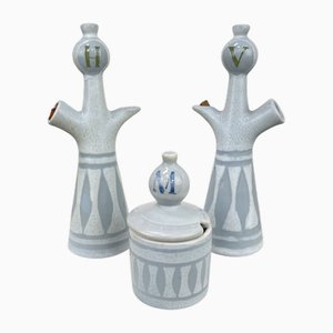 Vallauris Table Set by Roger Capron, 1950s, Set of 3