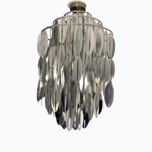 Mid-Century Modern Space Age Deckenlampe mit kaskadierenden Kunststoffscheiben