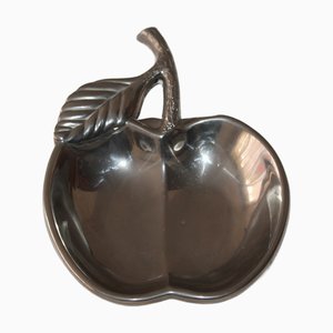 Silver Plate Apple Shape Jewelry Tray