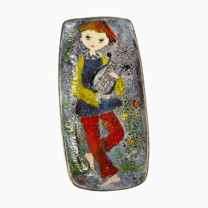 Piatto in ceramica di Ferrante Mariotti per San Marino, Italia, anni '50