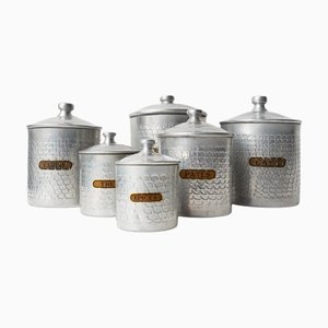 Graduating Storage Jar Canisters, 1930s, Set of 6