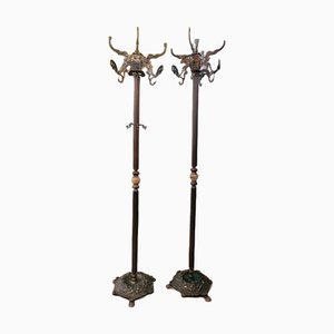 Coat Stands in Bronze and Brass, 1890s, Set of 2