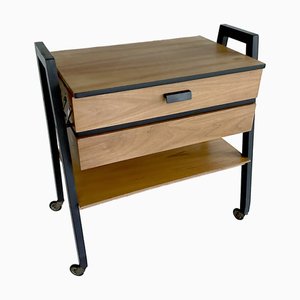 Vintage Scandinavian Storage Box on Wheels, 1960s