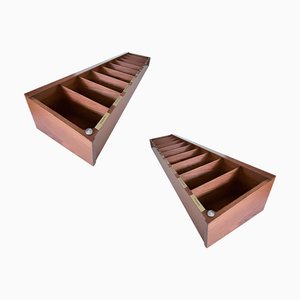 Grande Étagère de Rangement Mid-Century en Teck, 1960s, Set de 2
