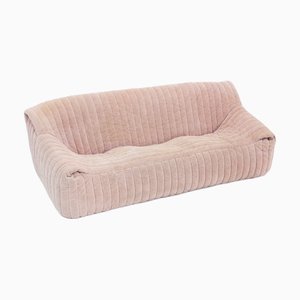 Vintage Cinna Sandra 3-Sitzer Sofa in Rosa Stoff von Ligne Roset, 1970er
