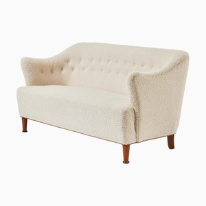 Beigefarbenes dänisches Sofa, 1950er