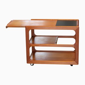 Vintage Bar Cart in Teak and Melamine from Sika Møbler, 1960s