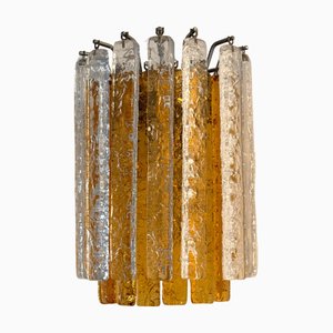 Mid-Century Italian Murano Glass Wall Sconce in Two Rows and Colors from Poliarte, 1970s