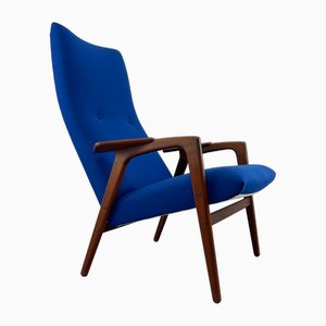 Model FT08 Blue Lounge Chair attributed to Yngve Eckström for Pastoe, 1960s