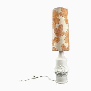 Floor Lamp with Illuminated Porcelain Base in Shell Decor from Kaiser-Porzellan, Germany, 1970s