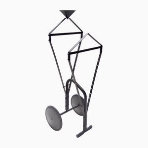 Vintage Italian Varnished Metal and Plastic Valet Stand, 1980s