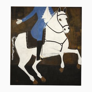 Rubins Johannes Spaans, Ritratto equestre di Ferdinando VII, 2025, Olio su tela di lino
