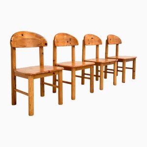 Dining Chairs in Pine attributed to Rainer Daumiller, 1970s, Set of 4