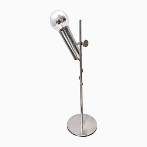 Lampada da scrivania vintage in ottone cromato di Giuseppe Ostuni per O-Luce, anni '60