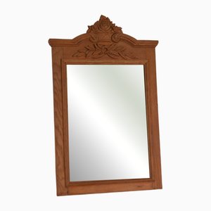 Miroir Art Déco Sculpté en Chêne, 1930s