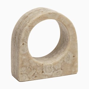 Foro Travertine Napkin Holder by Giovanni Agliottone for Mad Stone Lab, Set of 4