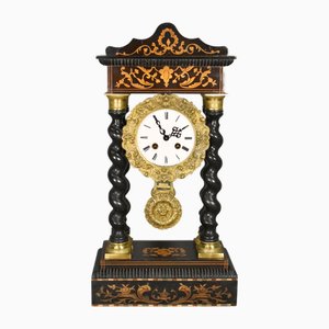 French Napoleon III Portico Barley Twist Clock