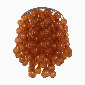 Lámpara de araña vintage con burbujas de plástico, años 70