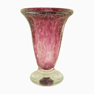 Vintage Murano Submerged Bubble Glass Vase by Ignoto, 1970s