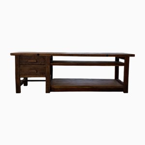 Central Island Workbench in Oak, 1950s