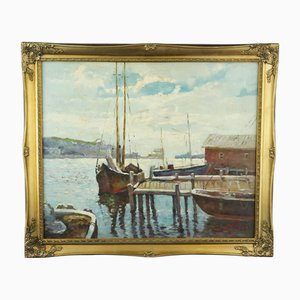 Antonio Greppi, Seascape, Italy, 1911, Oil on Canvas