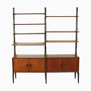 Modulares Wandsystem aus Teak von Louis Van Teeffelen für Wébé, 1955